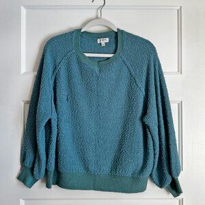 Umgee Vintage Boucle Turquoise Sweater